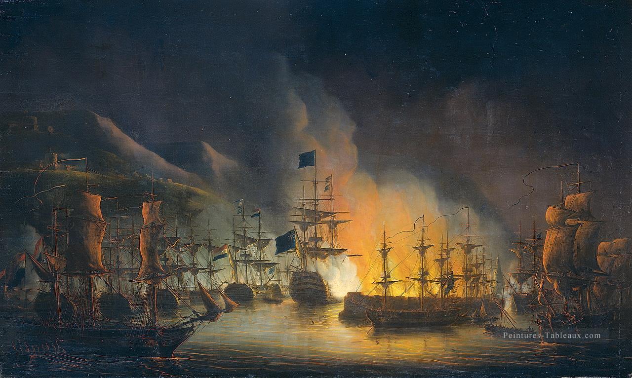 bombardement d’alger Navire de guerres Peintures à l'huile